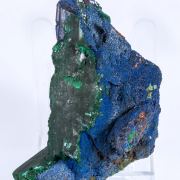 Azurite with Malachite after Azurite