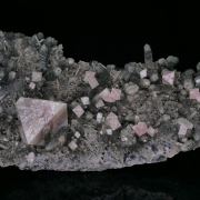 FLUORITE on prase Quartz - Huanggang Mine, China