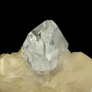 Fluorite (Twinned) on Calcite (Fluorescent)