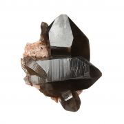 Quartz (var - “Smoky”) / on Microcline