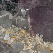 Fluorite with Siderite and Calcite