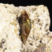 Titanite (superb twinned gemmy bi-colored crystals) - Felbertal, Hohe Tauern, Salzburg, Austria