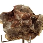 Pink Fluorite + Smoked Quartz.