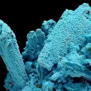 Chrysocolla, malachite, pseudo. after azurite