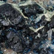 Lazulite with Augelite, Quartz and Siderite