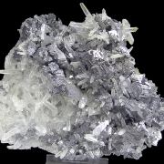 Galena - spinel law twin, Quartz