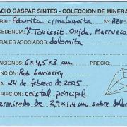 Doubly terminated Azurite with Malachite and Dolomite