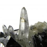 Cassiterite with Quartz / Smoky Quartz Phantoms