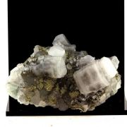 Calcite, Pyrite, Fluorite.