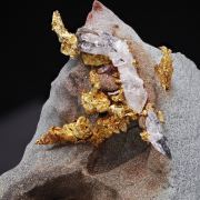 Gold with Quartz and Pyrite