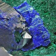 Azurite on Malachite Ps. Azurite