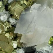 Pyrite with Calcite, Sphalerite and Quartz