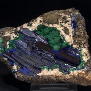 Azurite with Malachite and Dolomite