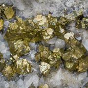 Pyrite with Calcite