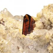 Brookite with Quartz