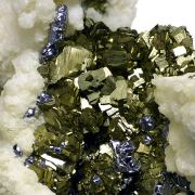 Pyrite pseudo. after pyrrhotite, siderite, galena, sphalerite