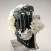 gemmy TOURMALINE var. ELBAITE, bi-terminated TOPAZ