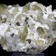 Talc, calcite, quartz, chalcopyrite