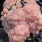 Rhodochrosite with Pyrrhotite and Galena