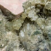 Clinozoisite-Epidote with Prehnite, Microcline and Quartz