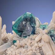 Fluorite  on Quartz