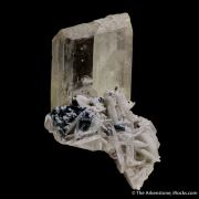 Spodumene (fluorescent) with Albite and Tourmaline