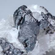 Acanthite with Calcite