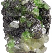 Grossular var. tsavorite, diopside, graphite