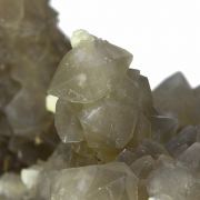 Chalcedony on Smoky Quartz “casts” after Laumontite