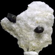 Quartz var. morion, anhydrite