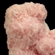 Rhodochrosite on Gypsum (var: Selenite)