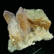 Quartz var. Amethyst, Calcite, Apophyllite