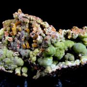 Wulfenite on Mimetite