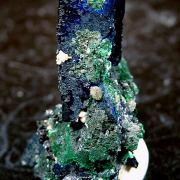 Azurite with Malachite and Cerussite