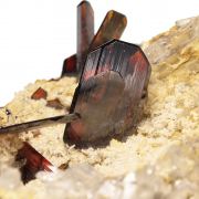 Brookite with Quartz