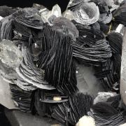 Hematite (variety iron rose) with Quartz