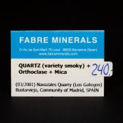 Quartz (variety smoky quartz) with Orthoclase and Mica