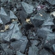 Acanthite with Siderite and Proustite