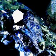 Azurite with Malachite