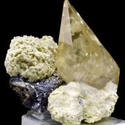 Calcite, baryte, sphalerite