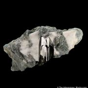 Neptunite on Natrolite