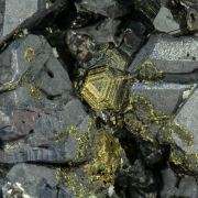 Galena with Sphalerite and Chalcopyrite