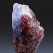 Sapphire on Spessartine Garnet