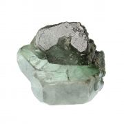 Fluorapatite with Actinolite (var: Byssolite) inclusions