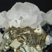 Pyrite and Sphalerite with Calcite