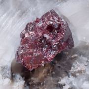 Cinnabar with Calcite