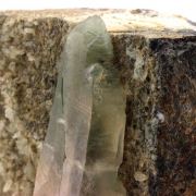 Quartz with Byssolite inclusions.
