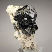 GARNET var. ANDRADITE var. MELANITE, FELDSPAR PSEUDOMORPH