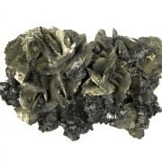 Siderite on Pyrite (replacing Siderite) with Stannite