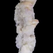 Quartz ps. after Calcite and Stibnite, Fluorite